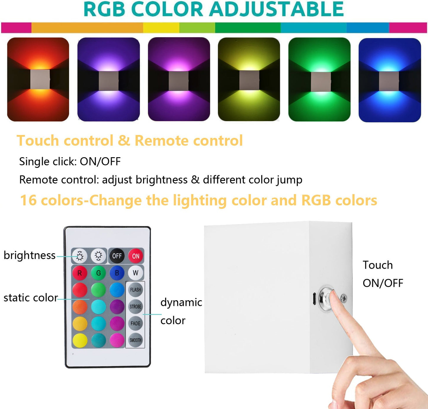 Wiring Free Rechargeable Wall Lamp USB Rechargeable Wall Lamp