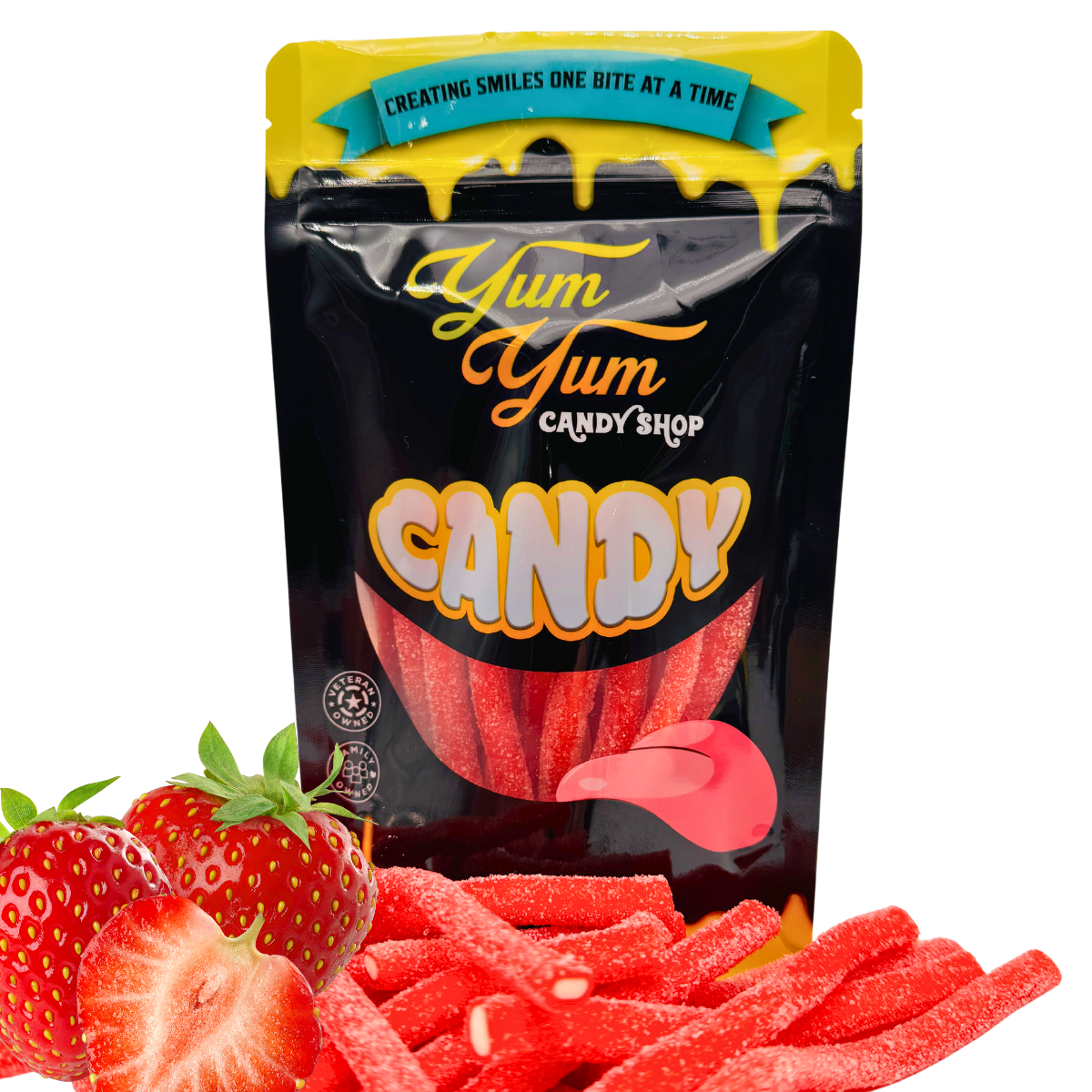 Center Filled Sour Licorice Tubes β Blue Raspberry, Strawberry & Watermelon | Yum Yum Candy Shop