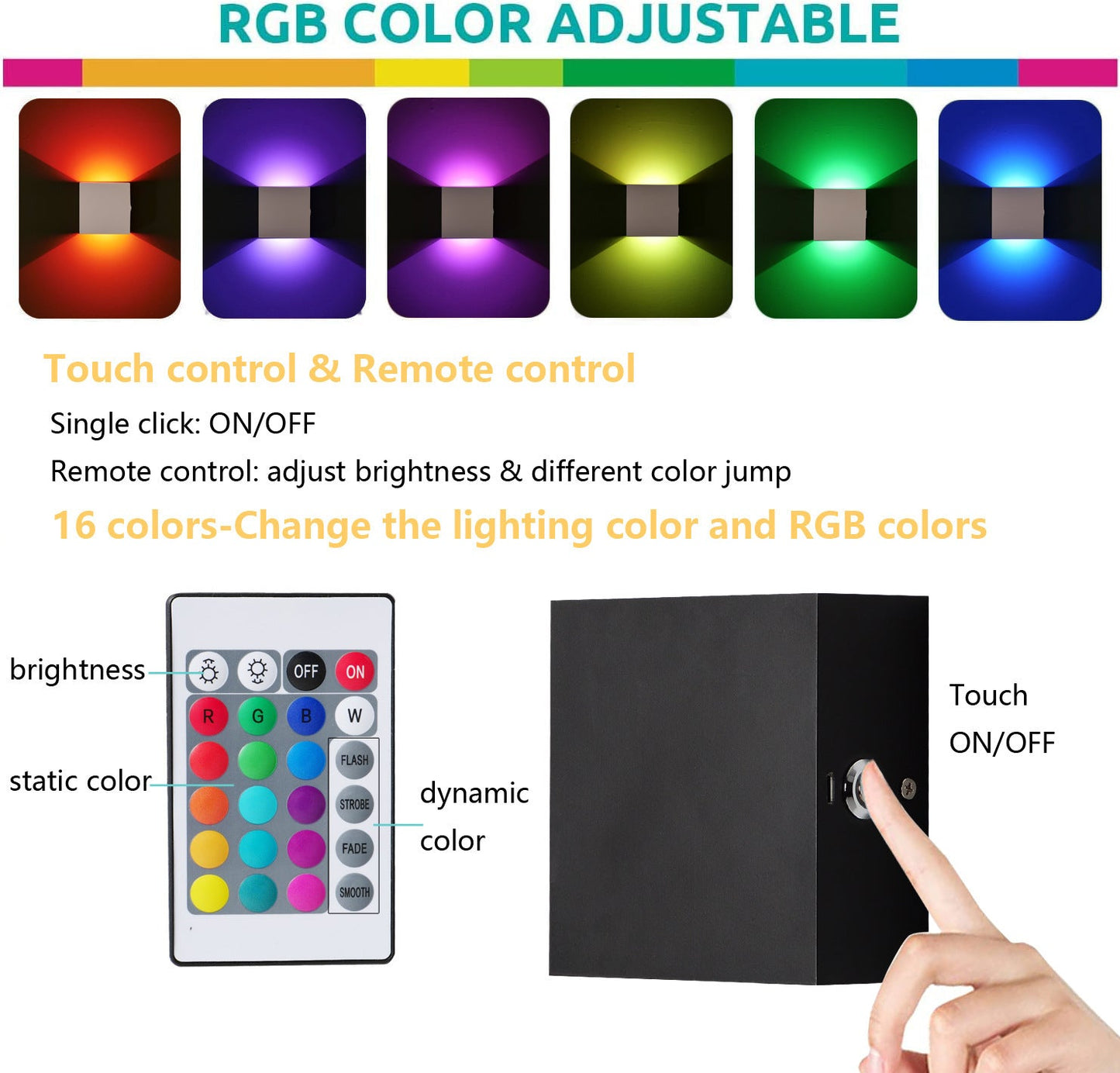 Wiring Free Rechargeable Wall Lamp USB Rechargeable Wall Lamp