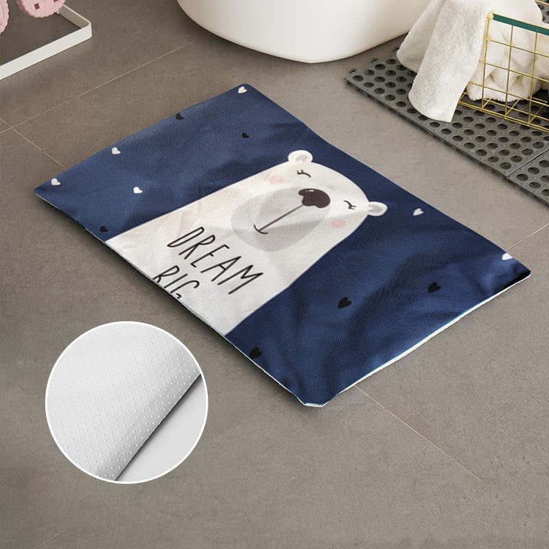 Diatomite soft foot pad absorbent quick drying antiskid bathroom mat