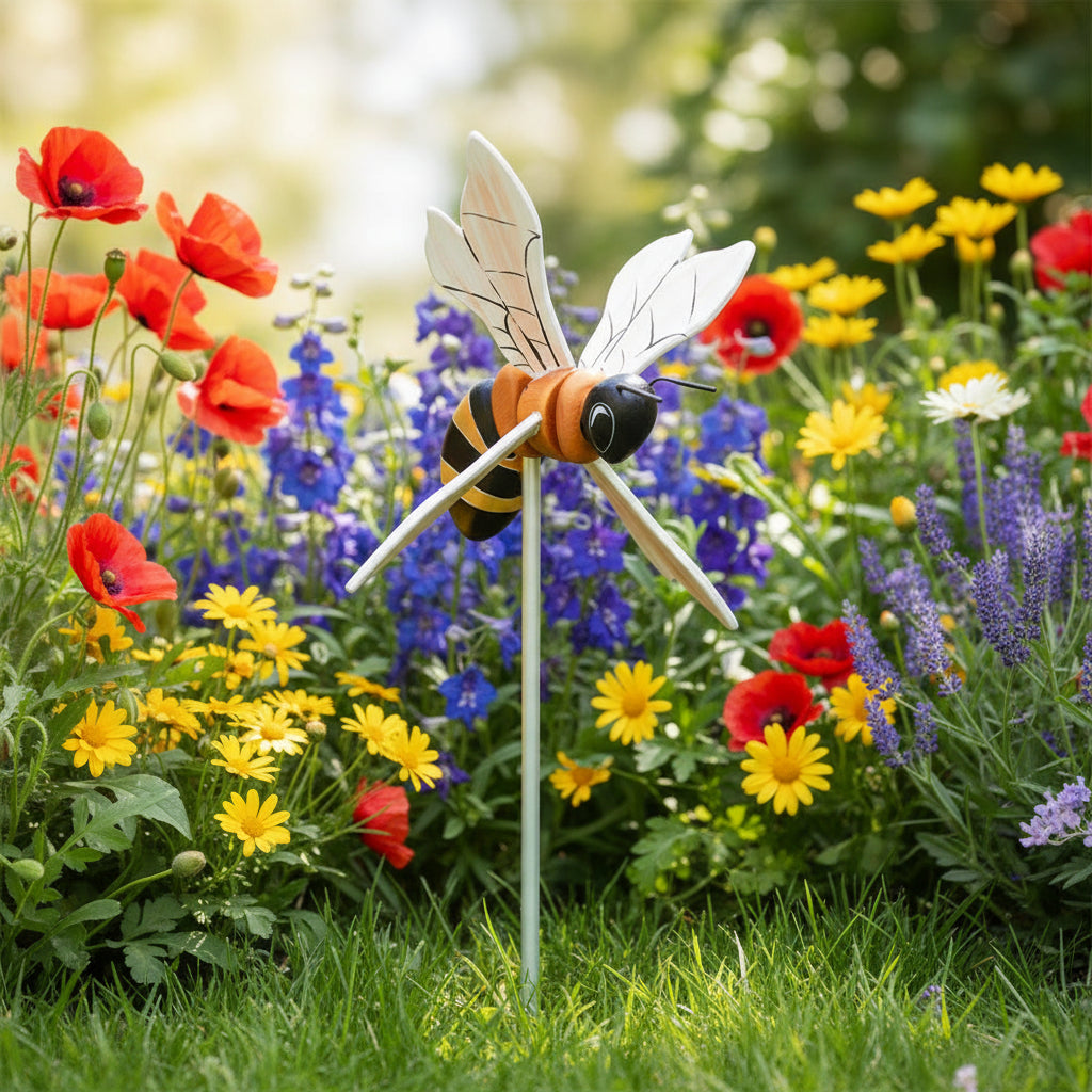 Creative Clown Windmill Decoration Wooden Garden Decoration Garden Sculptures And Statues Funny Outdoor Figurine