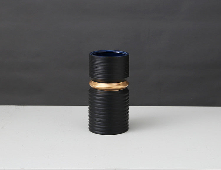 Creative Threaded Ceramic Vase, Flower Arrangement, Home Decoration, New Chinese Ornaments