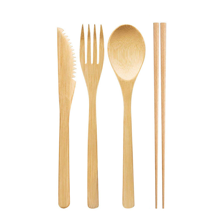 Bamboo portable tableware gift box 11pcs set