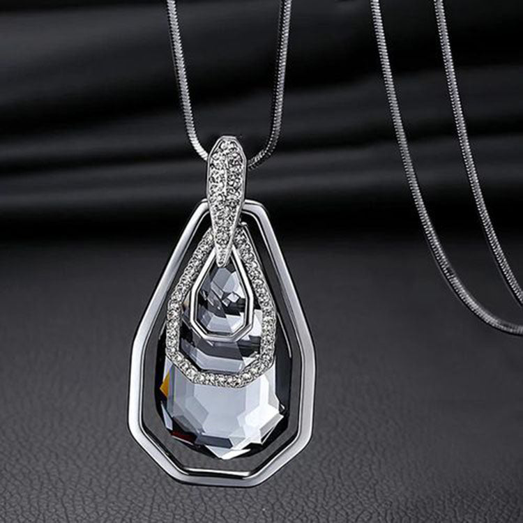 Crystal tassel necklace clothing accessories