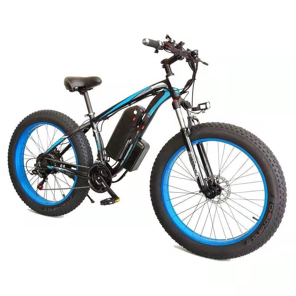 Electric Mountain Bike with 21-Speed Gear System - Lithium Battery for Snow and Off-Road Adventures