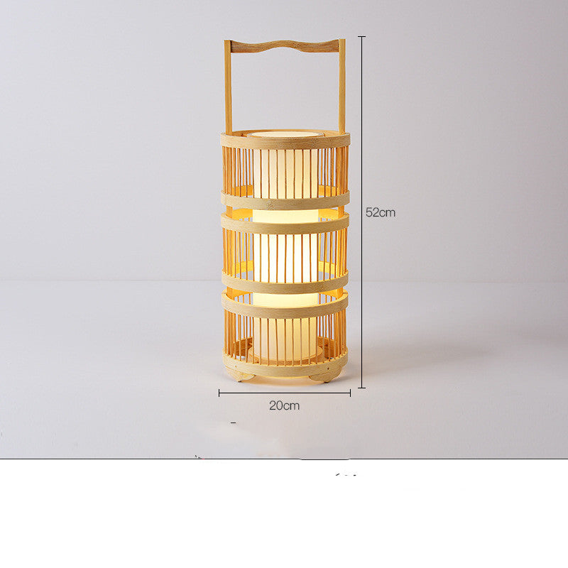 Store Bed And Breakfast Bedroom Bamboo Floor Lamp