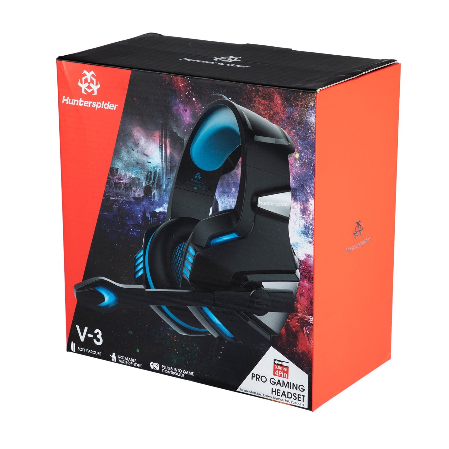 Head-mounted luminous wire-controlled PS4 gaming headset