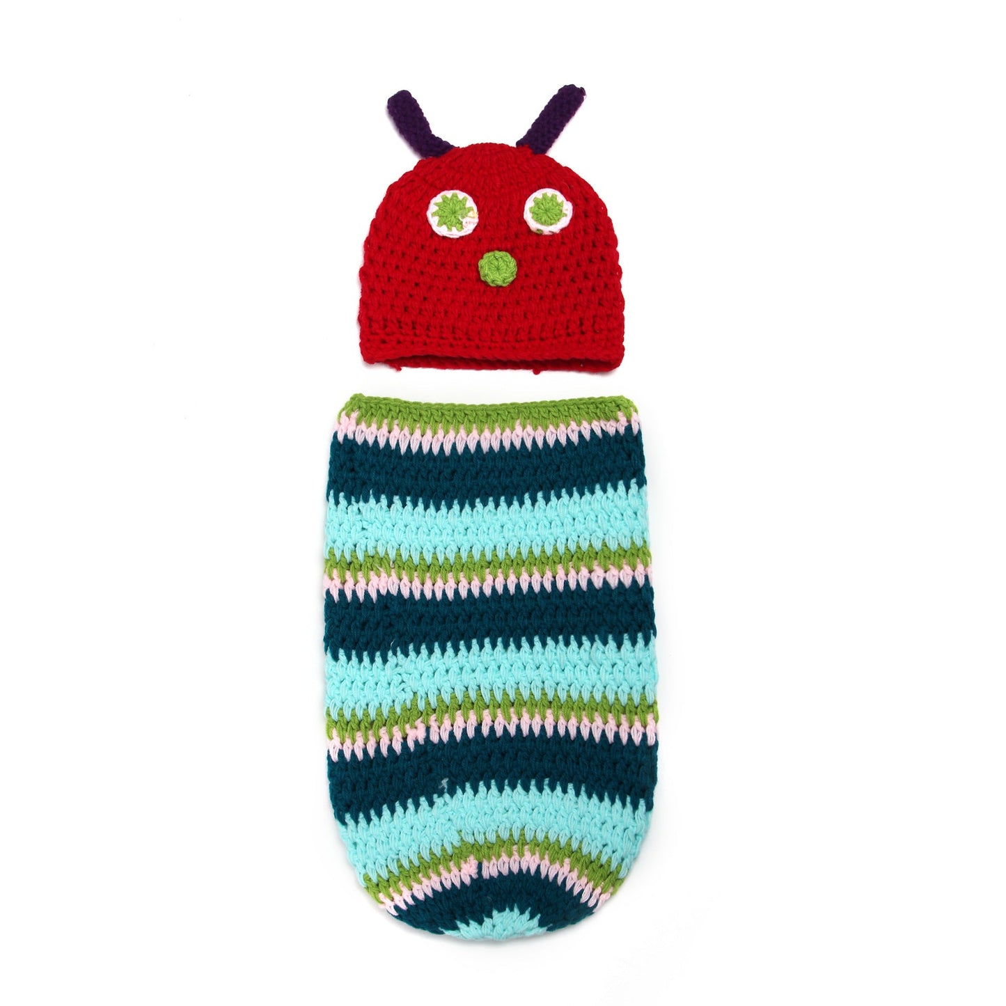 Knitting Baby Wool Hats Pants Cute Cartoon Animal Set