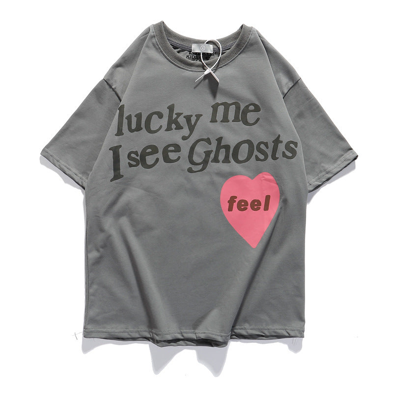 Kanye Kanye Music Festival Printed Love Half-Shirt