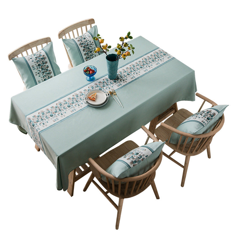 Waterproof All-polyester Linen Splicing Table Flag