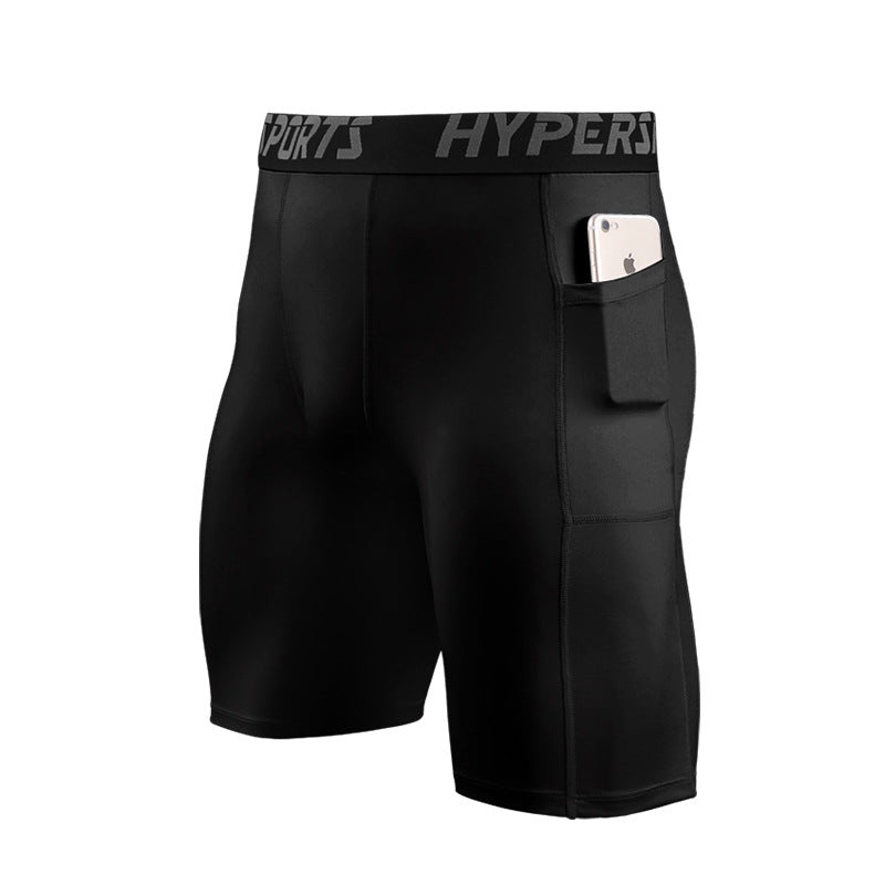 Tight-fitting High Elastic Pocket Cycling Shorts Quick-drying Plus Size