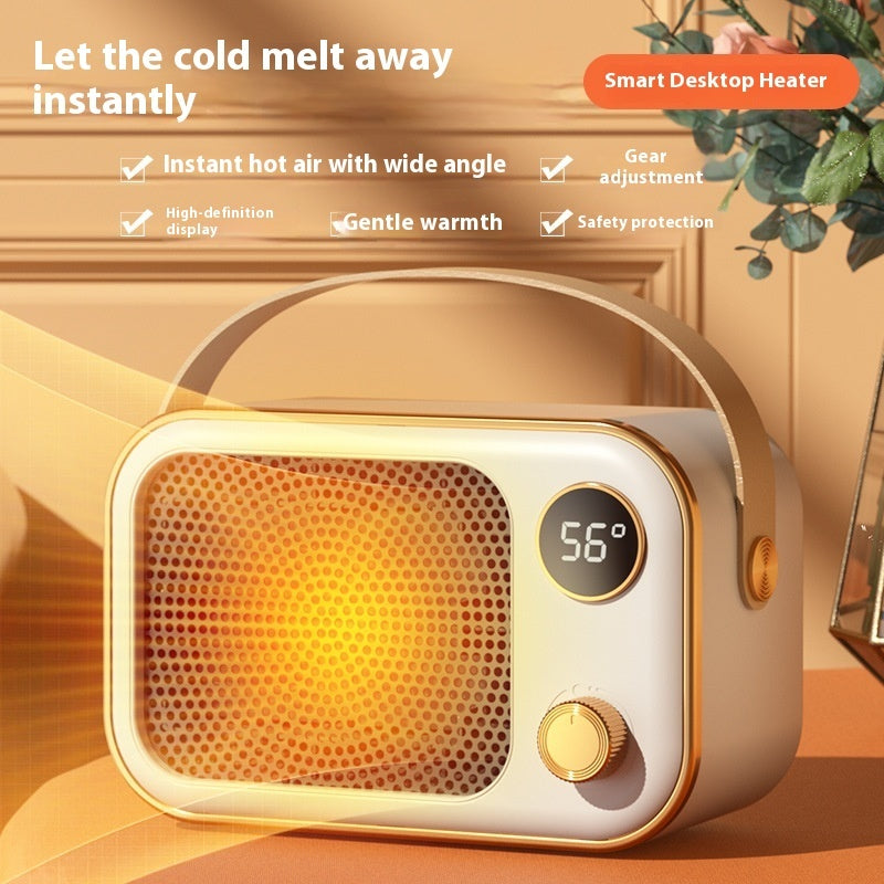 High-power Digital Display Warm Air Blower Desktop Office Small Heater