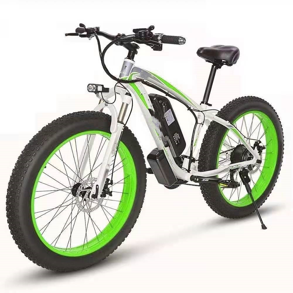 Electric Mountain Bike with 21-Speed Gear System - Lithium Battery for Snow and Off-Road Adventures