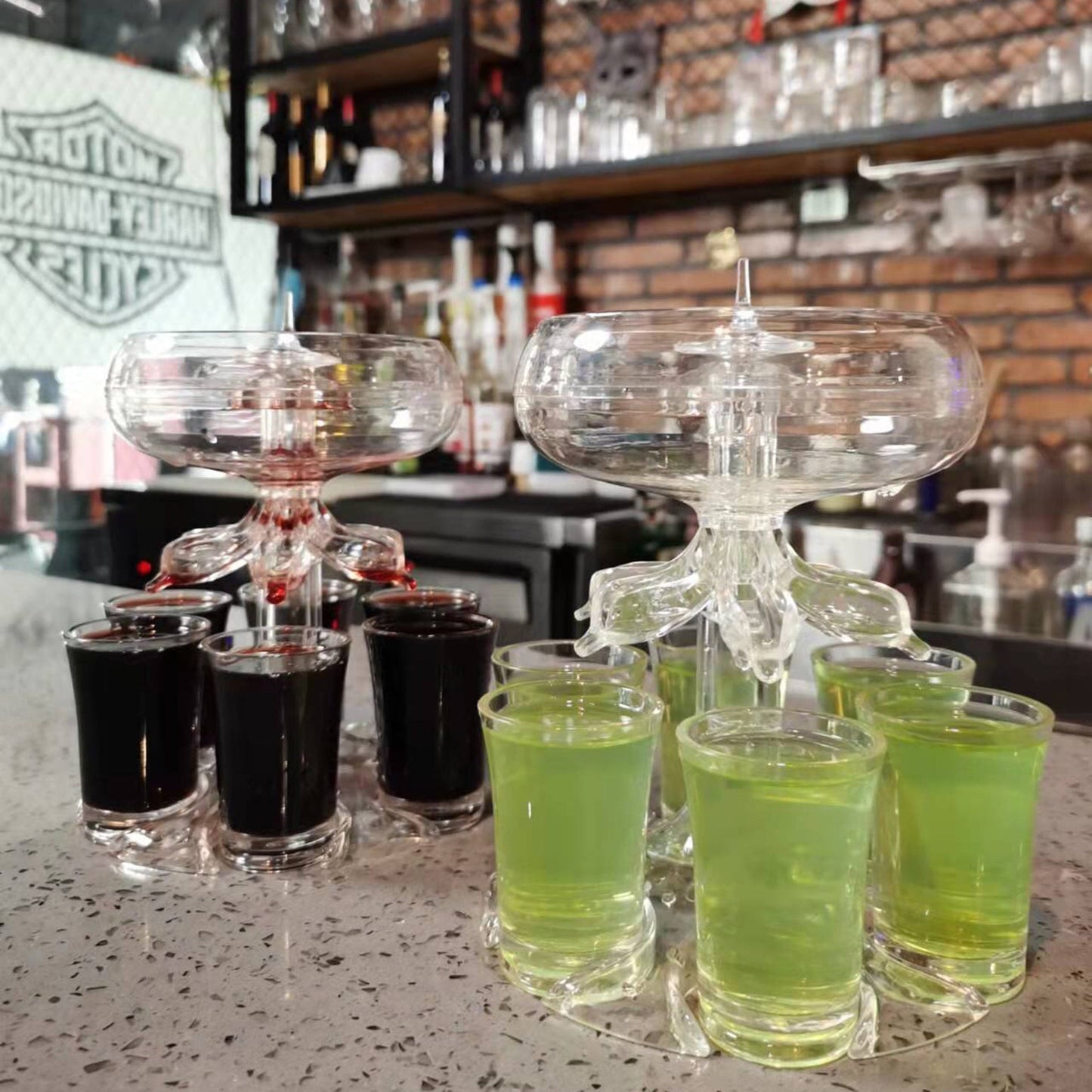 Acrylic Shatterproof Wine Glass Holder Bar KTV Wine Dispenser